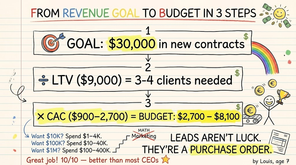 3 steps from revenue goal to budget